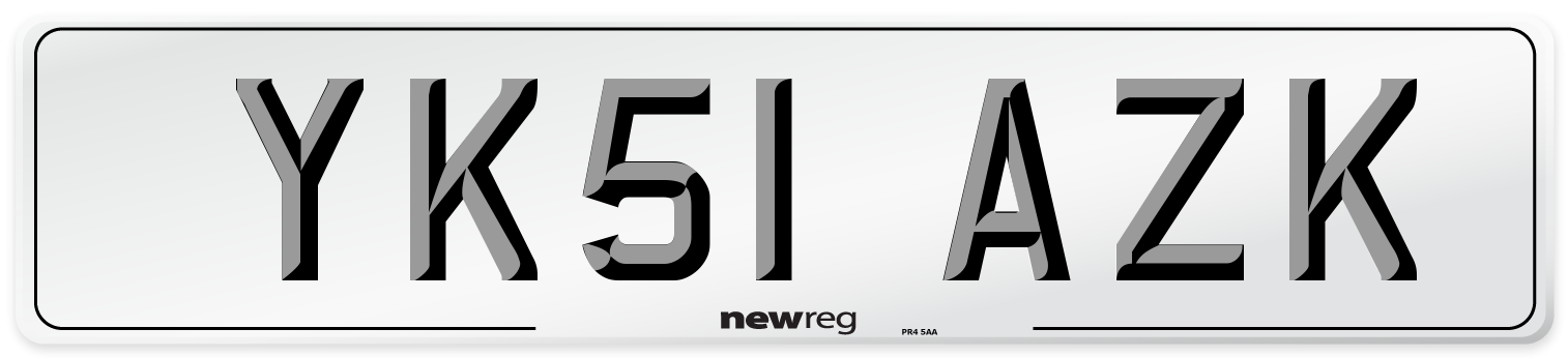 YK51 AZK Number Plate from New Reg